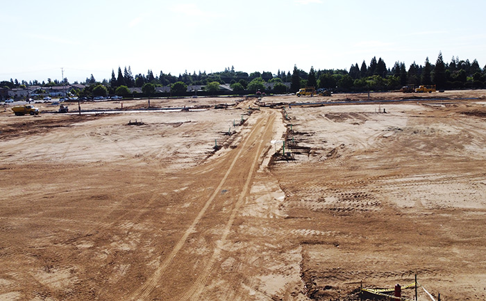 Image of earthwork project area near Alluvial and Willow, Fresno, CA