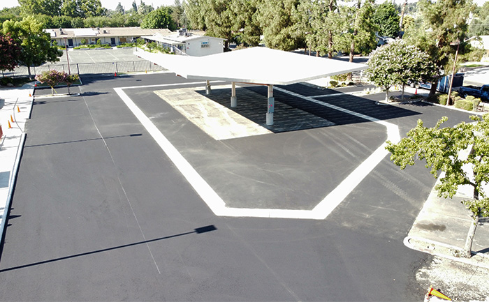 Image of a completed paving job